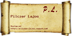 Pilczer Lajos névjegykártya